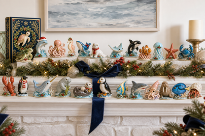 🌊🎄 Pearlescent Ocean Wonders Advent Calendar - 24 Unique Glazed Collectibles