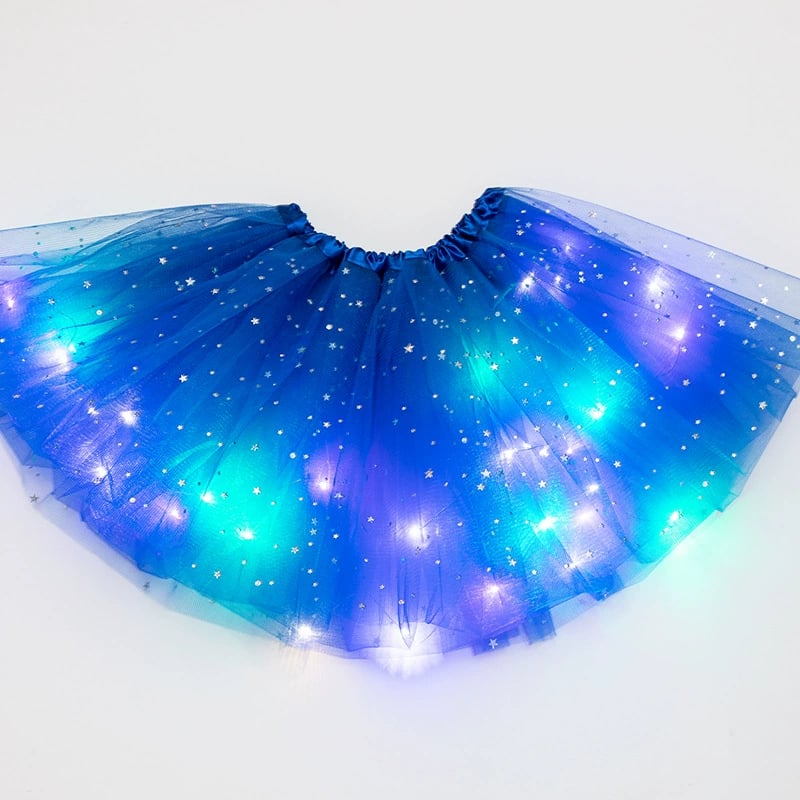 🎉🌟 Princess Glow LED Skirt | Soft, Safe & Stretchy for All-Day Play– Last Chance at This Price!