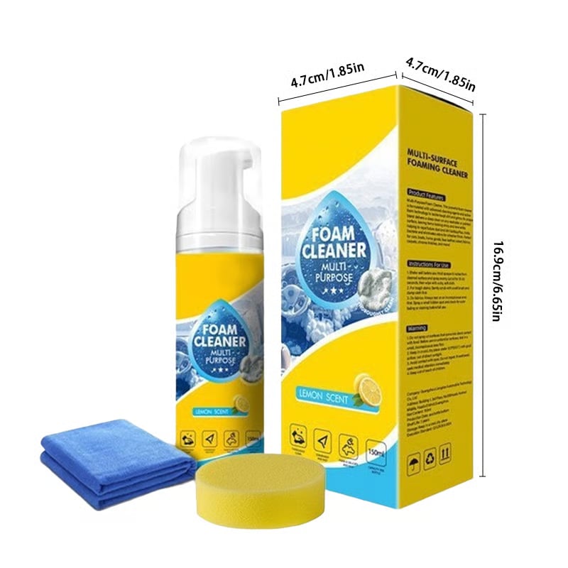 ⏳ 50% OFF Today | Multifunctional Foam Cleaner 🫧 Easy Deep Clean for Car, Kitchen & Home