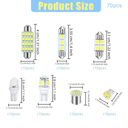 🔥70 & 42 Pcs Interior Car Light Kit