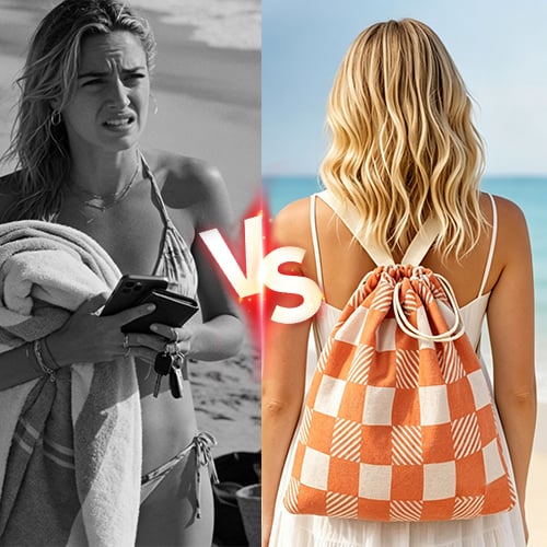 ⏰2026 HOT SALE 49% OFF - 🏖️2-in-1 Convertible Towel & Backpack with Inner Zip Pocket & Sand-Repelling Fabric