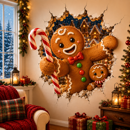 🔥Last Day 50% OFF-19.7'' Christmas Break-In Wall Decal