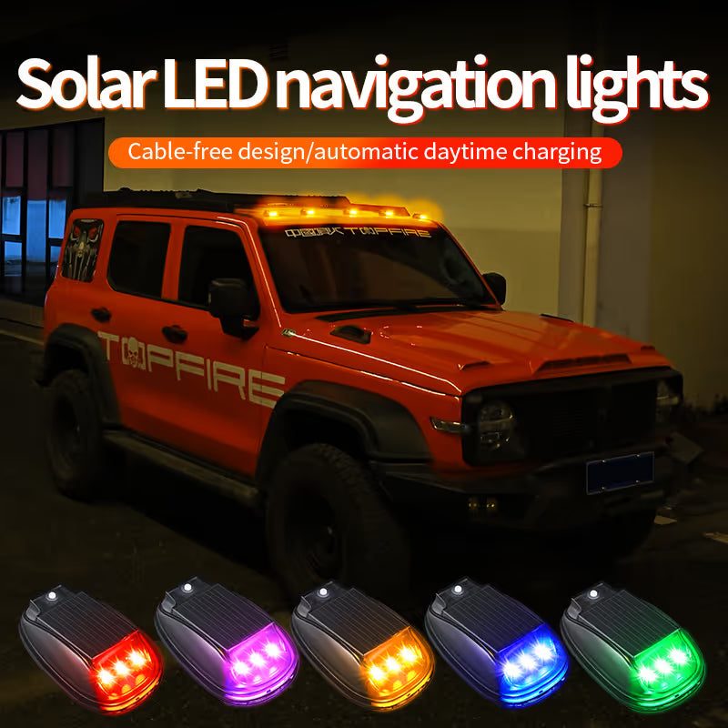 🔥 Hot Sale 50% OFF | ☀️ Solar Waterproof Cab Roof Lights | Brighten Your Vehicle Anywhere