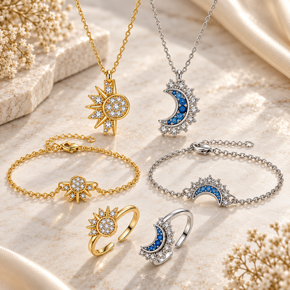 ☀️🌙Sun & Moon Matching Jewelry Set