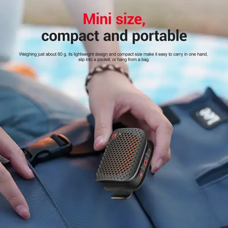 🔥80g Ultra-Light Magnetic Clip-On Speaker – IPX7 Waterproof & TWS Stereo for Outdoor & Travel