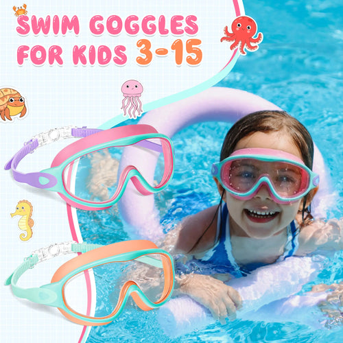 🔥 Season Hot Seller! Summer Must-Have 2-Pack Kids Swim Goggles 🏊‍♂️