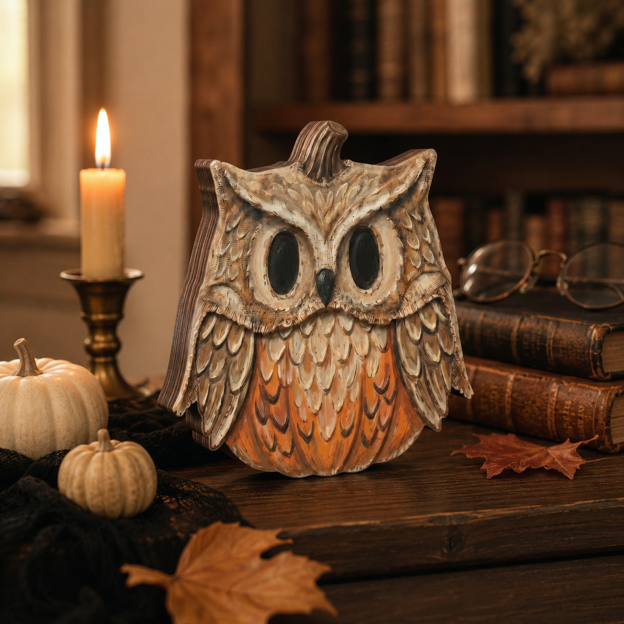 🎃 49% OFF Today | Vintage Wooden Pumpkin Tabletop Decor 🍂 Rustic Halloween Home Decoration