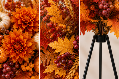 🍂 Everlasting Harvest Floral Garden Stake Collection | 6 Fall Porch Arrangements + Complete Set