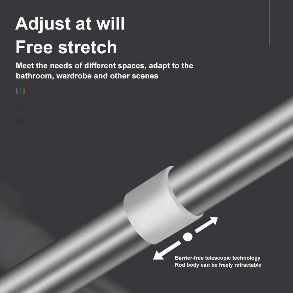 🔥 Upgraded Drill-Free Telescopic Tension Rod – Strong Hold, No Wall Damage