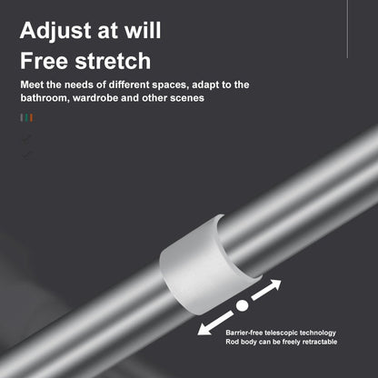 🔥 Upgraded Drill-Free Telescopic Tension Rod – Strong Hold, No Wall Damage