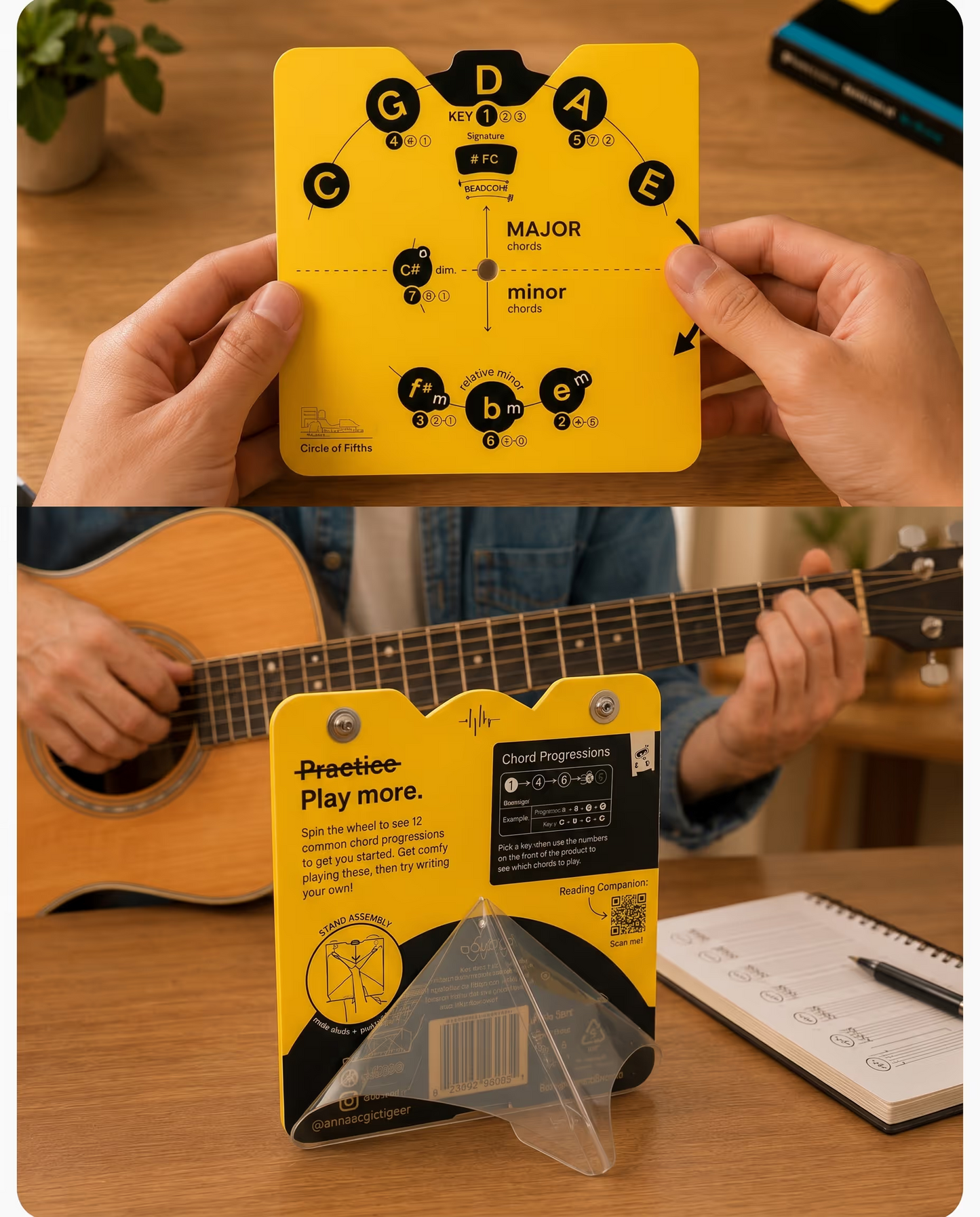 Circle of Fifths Music Theory Decoder Set – Learn Keys, Chords, Scales & Progressions Faster