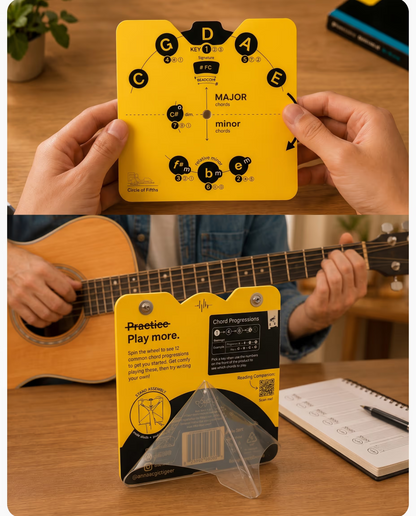 Circle of Fifths Music Theory Decoder Set – Learn Keys, Chords, Scales & Progressions Faster