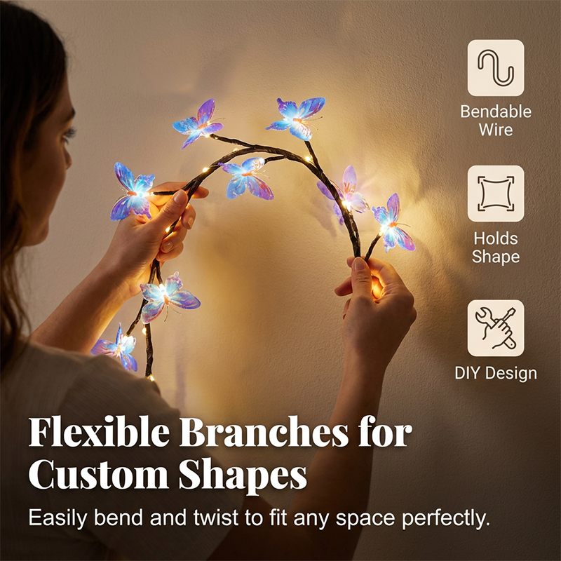 🥳HOT SALE📢📢50K+ SOLD!🌿Romantic Butterfly Vine LED Lights