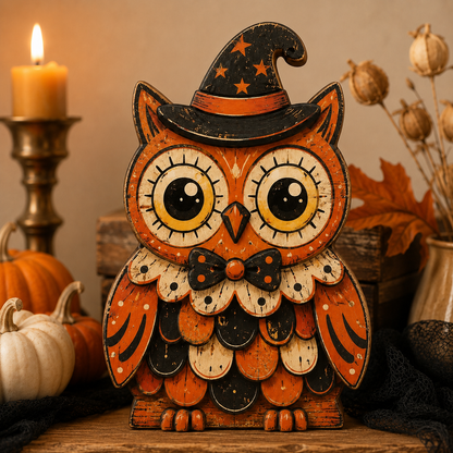 🎃 2026 Hot Sale Vintage Halloween Wooden Character Tabletop Decor 🔥