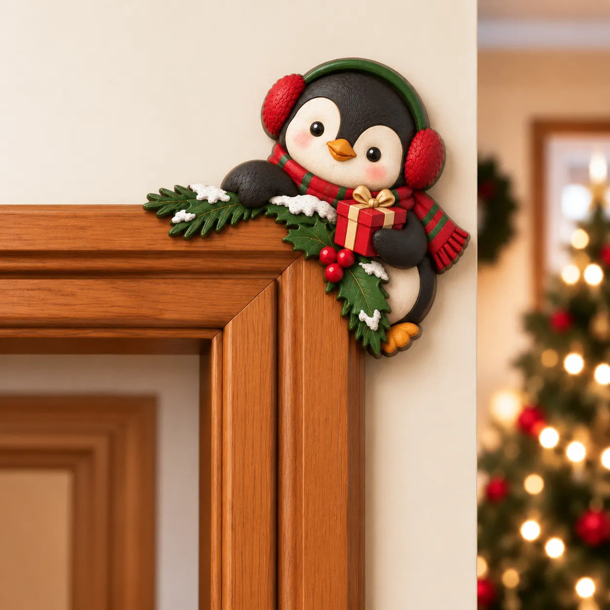 🔥 LIMITED-TIME 49% OFF  Christmas Peekaboo Door Frame Corner Decor🎄