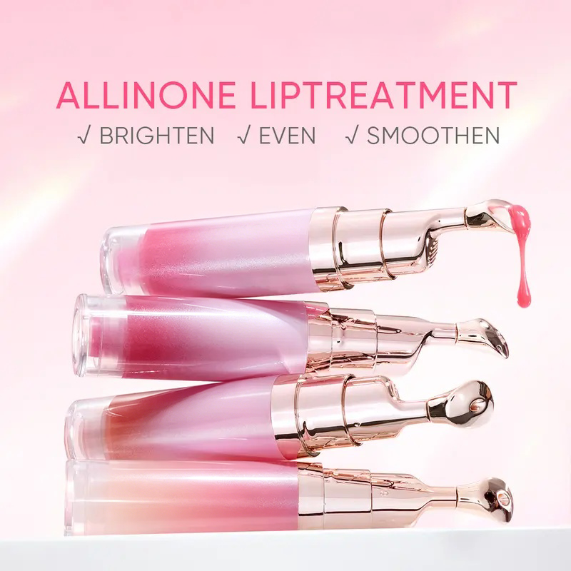 💄Mirror-Finish Lip Gloss Serum with Metal Massage Applicator💋