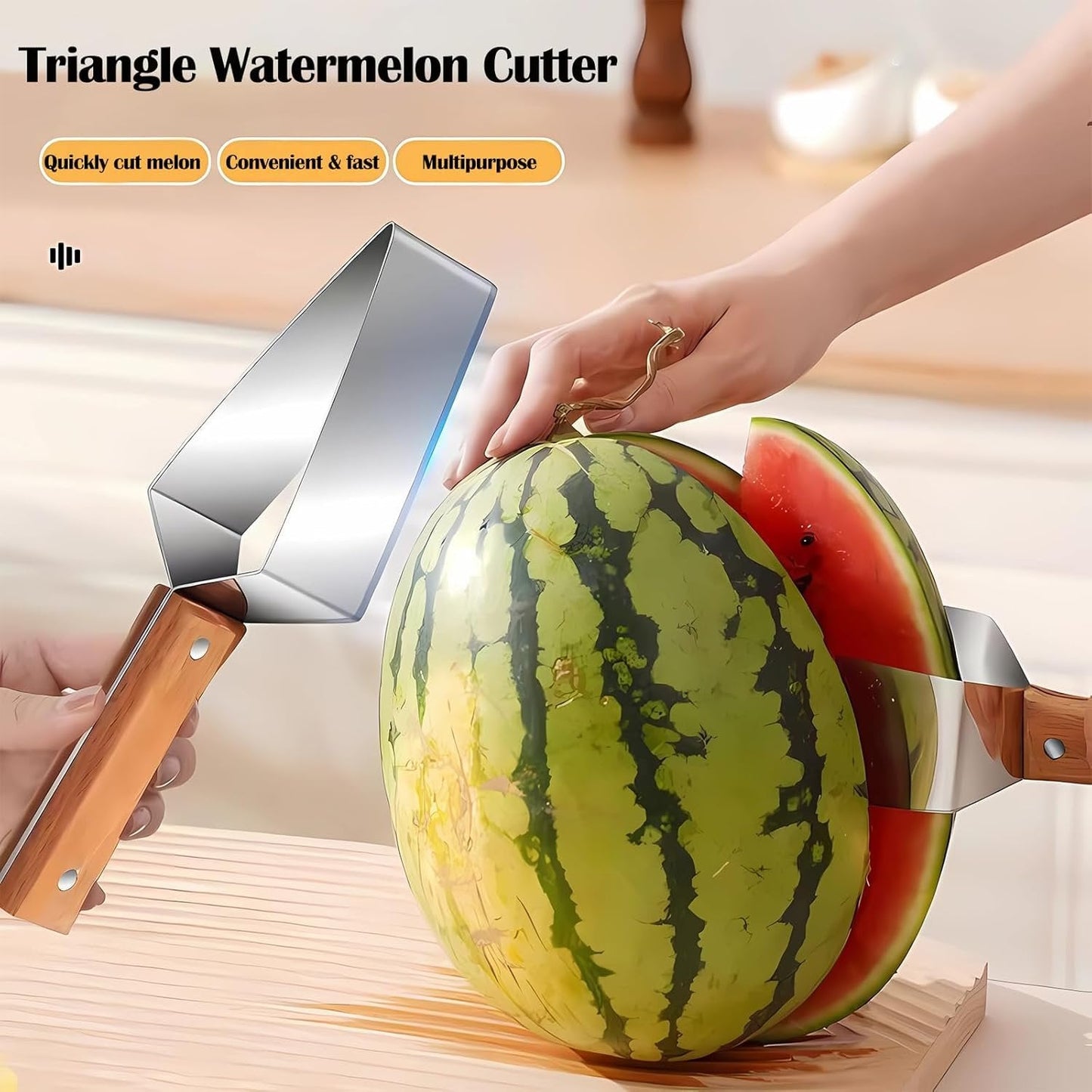 Slice Perfect Watermelon Wedges in Seconds 🍉 The Easy Way to Cut, Serve & Enjoy Fresh Fruit