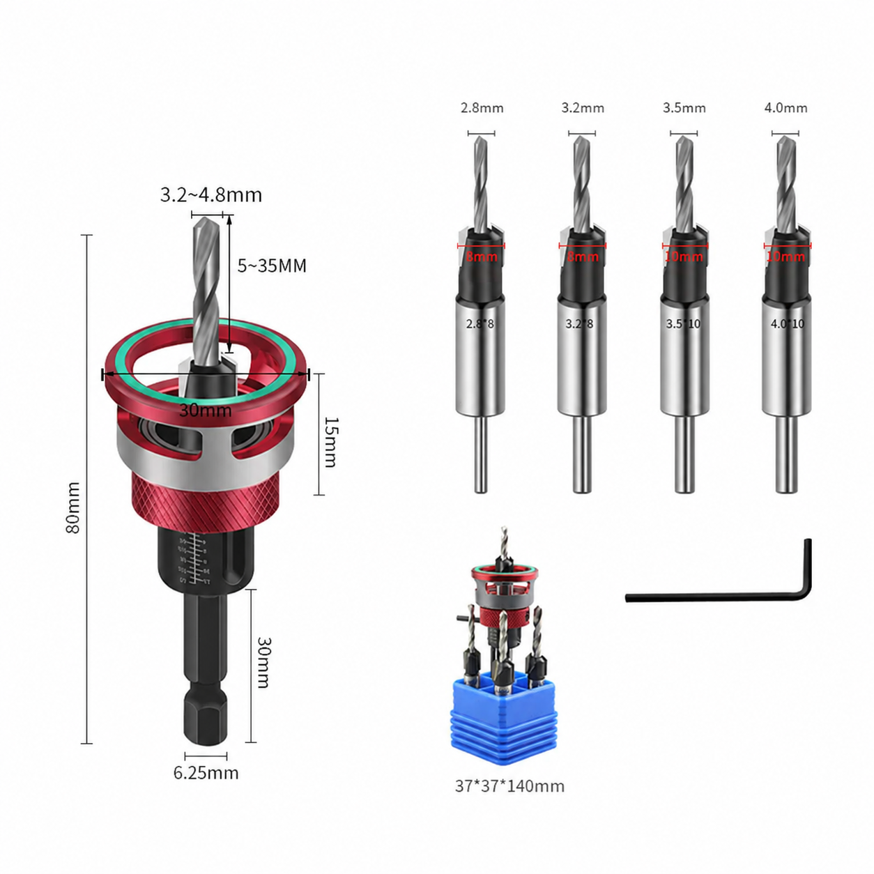 🔥Last Day 50% OFF🔥Two-Flute Counterbore with Depth Stop