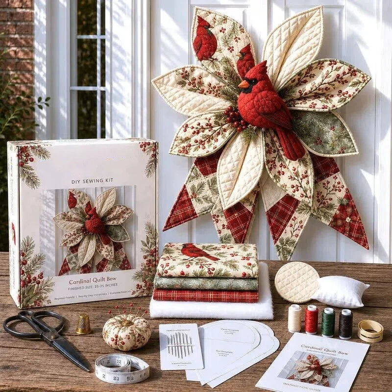 🎁Last Day 50% OFF- Large Patchwork Bow Sewing Kit (Beginner-Friendly)