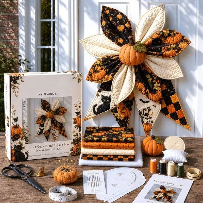 🎁Last Day 50% OFF- Large Patchwork Bow Sewing Kit (Beginner-Friendly)