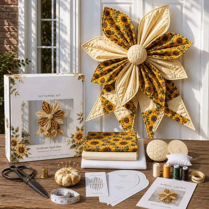 🎁Last Day 50% OFF- Large Patchwork Bow Sewing Kit (Beginner-Friendly)