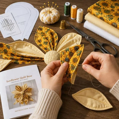 🎁Last Day 50% OFF- Large Patchwork Bow Sewing Kit (Beginner-Friendly)