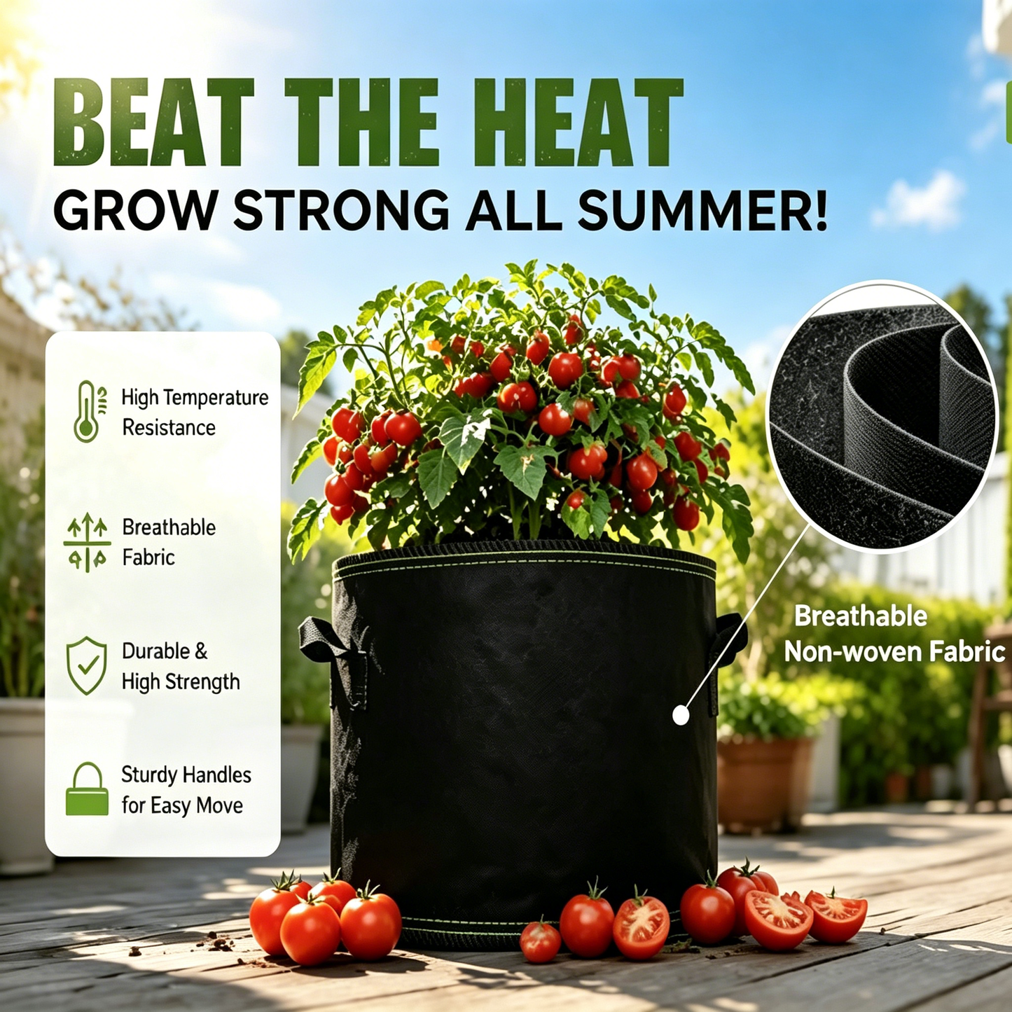 ✨ Heavy-Duty Breathable Grow Bags 🌱