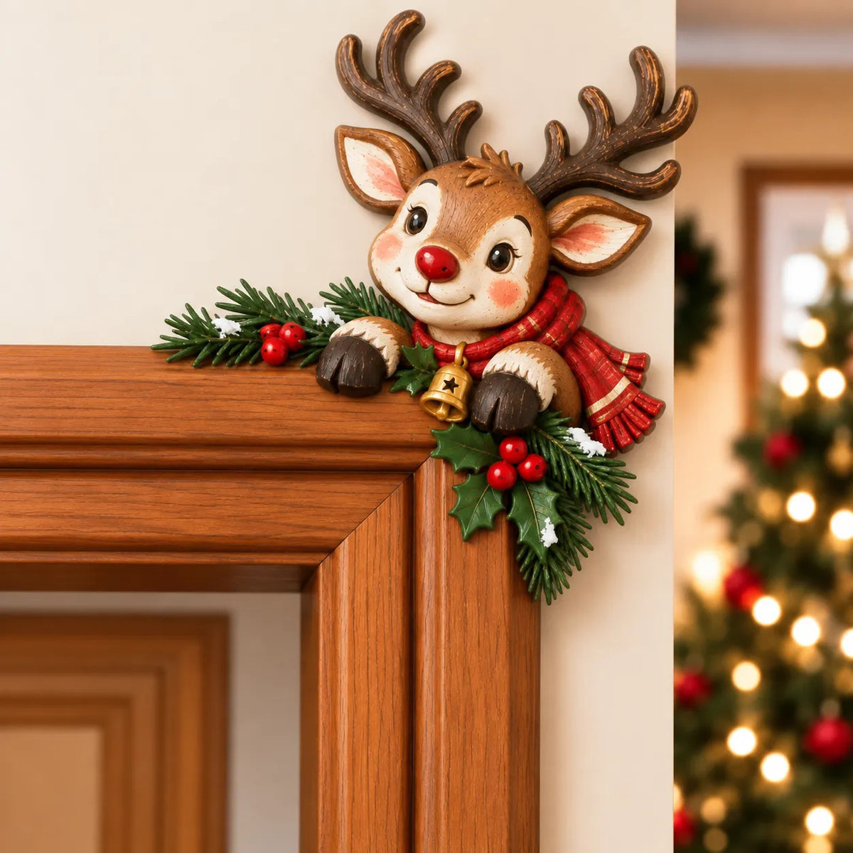 🔥 LIMITED-TIME 49% OFF  Christmas Peekaboo Door Frame Corner Decor🎄