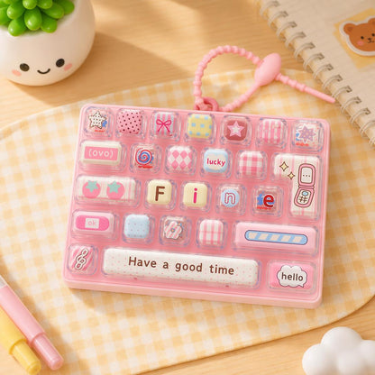🐱26-Key Mini Mechanical Keyboard Fidget Toy Keychain