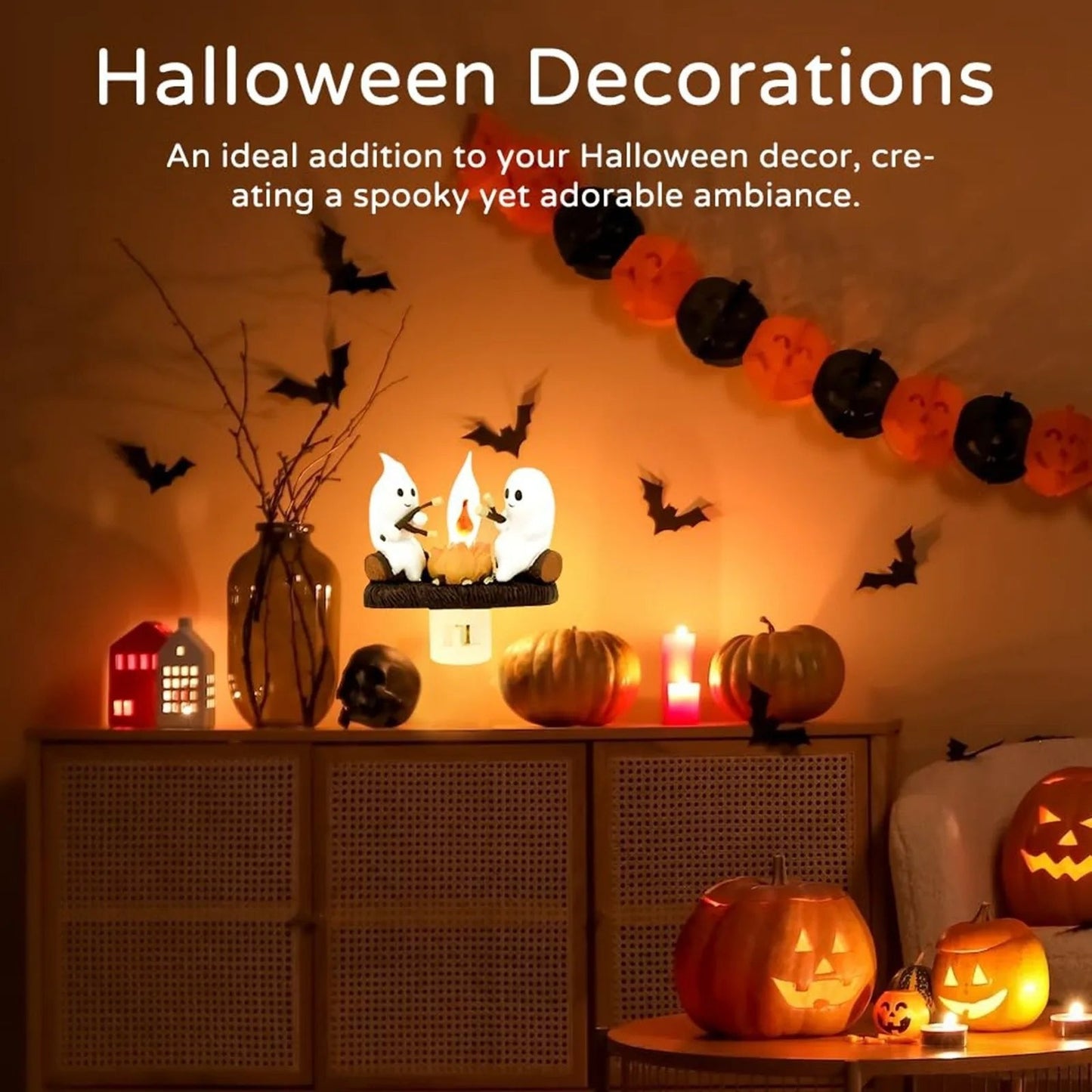 🔥Last Day Sale Price | 2026 Ghost Campfire Flickering Nightlight✨🔥👻
