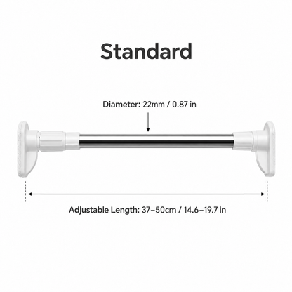 🔥 Upgraded Drill-Free Telescopic Tension Rod – Strong Hold, No Wall Damage