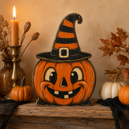 🎃 2026 Hot Sale Vintage Halloween Wooden Character Tabletop Decor 🔥