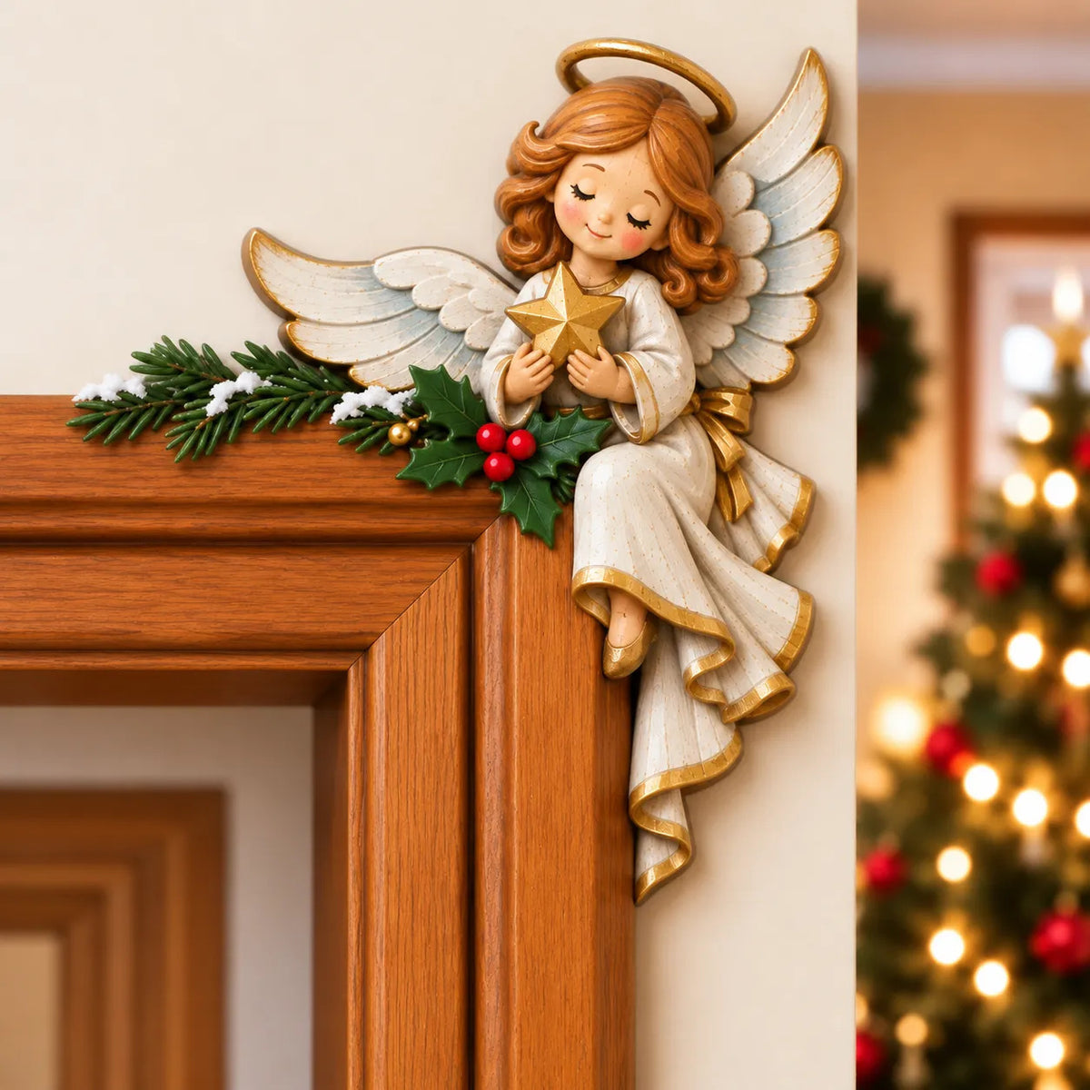 🔥 LIMITED-TIME 49% OFF  Christmas Peekaboo Door Frame Corner Decor🎄