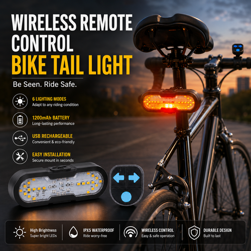 🔥Hot Sale🚴 Ride Safer at Night with Remote Turn Signals