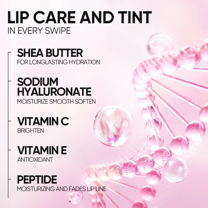 💄Mirror-Finish Lip Gloss Serum with Metal Massage Applicator💋