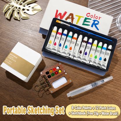 ✨Over 50% OFF Today! 🖌️ Pocket-Sized Watercolor Set for Travel & Journaling