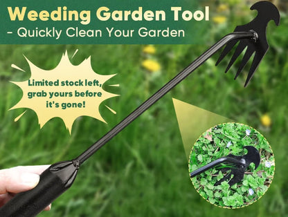 🌿 Deep-Grip Weed Puller – Fast Root Removal & Soil Cultivation