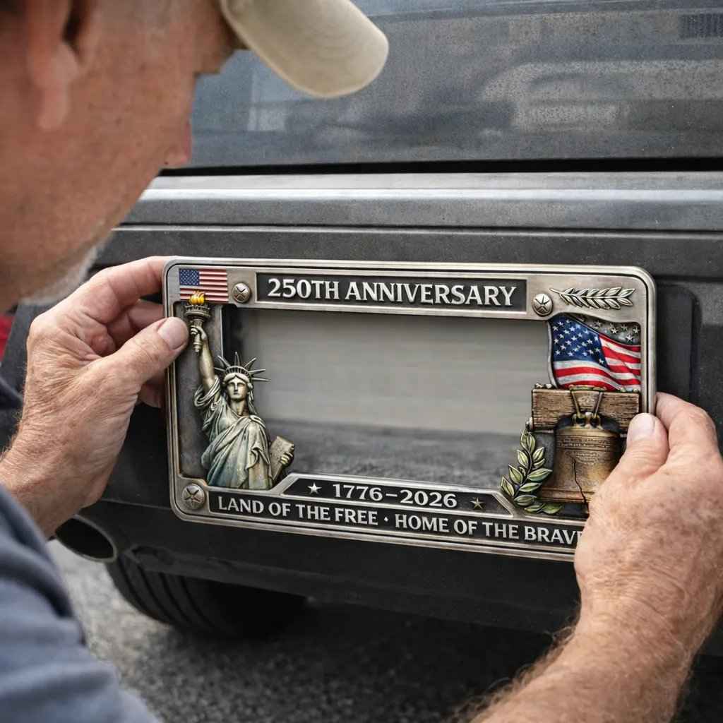 🗽250th Anniversary Commemorative License Plate Frame🚗