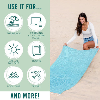 ⏰2026 HOT SALE 49% OFF - 🏖️2-in-1 Convertible Towel & Backpack with Inner Zip Pocket & Sand-Repelling Fabric