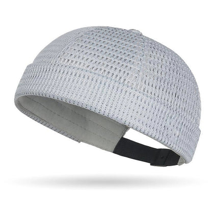 🔥Men’s Breathable Brimless Docker Hat – Lightweight Mesh Skull Cap for Summer Outdoor Wear