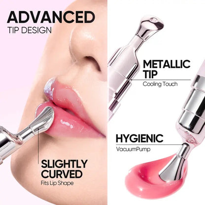 💄Mirror-Finish Lip Gloss Serum with Metal Massage Applicator💋