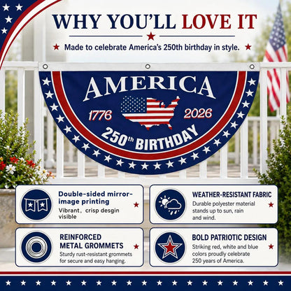 🦅🎆 Patriotic Best Seller  USA 250th Anniversary Flag Banner – Honor the American Spirit