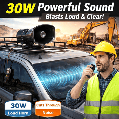 🚨 7-Mode Horn with Microphone - PA Siren | Loudspeaker Modification | Ultra-Loud Warning Horn