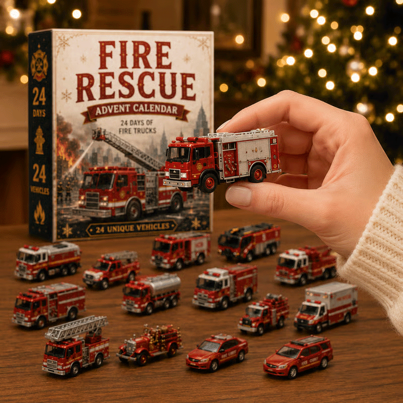 Detailed view of the fire rescue advent calendar collection