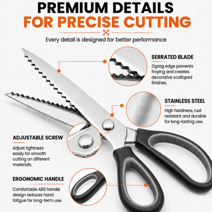 Multipurpose Pinking Shears Serrated Scissors