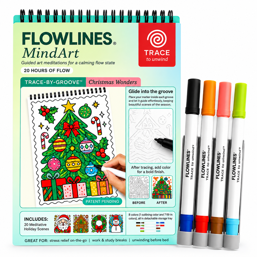 Christmas themed guided flow art pad