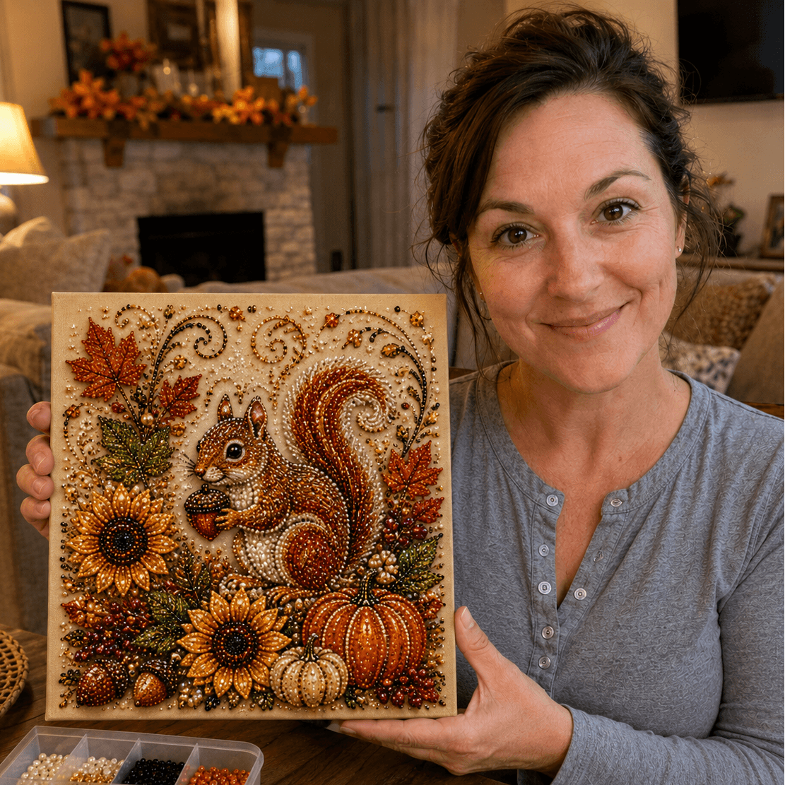 🔥 Last Day 49% OFF - 🍂💎 Autumn Pearl Painting Kit – Relaxing DIY Craft to Create Sparkling Fall Artwork 🖌️