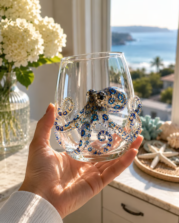 2026 HOT SALE🌊 3D Ocean Animal Artisan Glassware Collection | For Fresher Sips, Sunlight-Catching Details, Coastal Elegance & Elevated Home Bar Vibes ✨