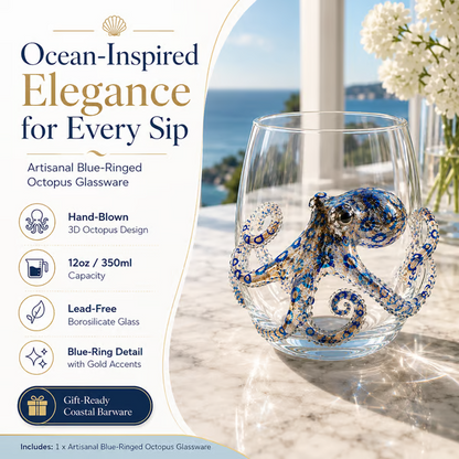 2026 HOT SALE🌊 3D Ocean Animal Artisan Glassware Collection | For Fresher Sips, Sunlight-Catching Details, Coastal Elegance & Elevated Home Bar Vibes ✨