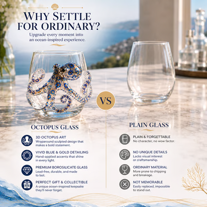 2026 HOT SALE🌊 3D Ocean Animal Artisan Glassware Collection | For Fresher Sips, Sunlight-Catching Details, Coastal Elegance & Elevated Home Bar Vibes ✨